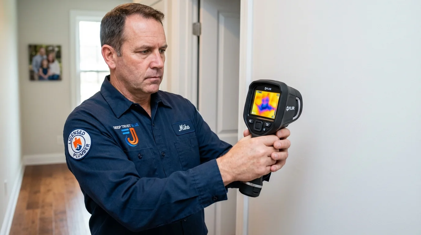 Thermal imaging leak detection by Johns Plumbing LLC in Lempster