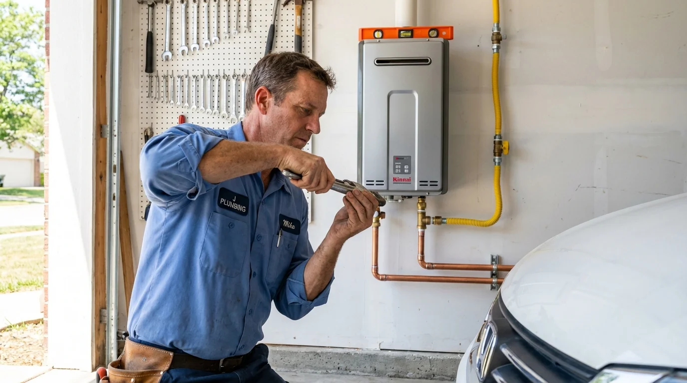 Tankless water heater installation by a Johns Plumbing LLC plumber in Lempster